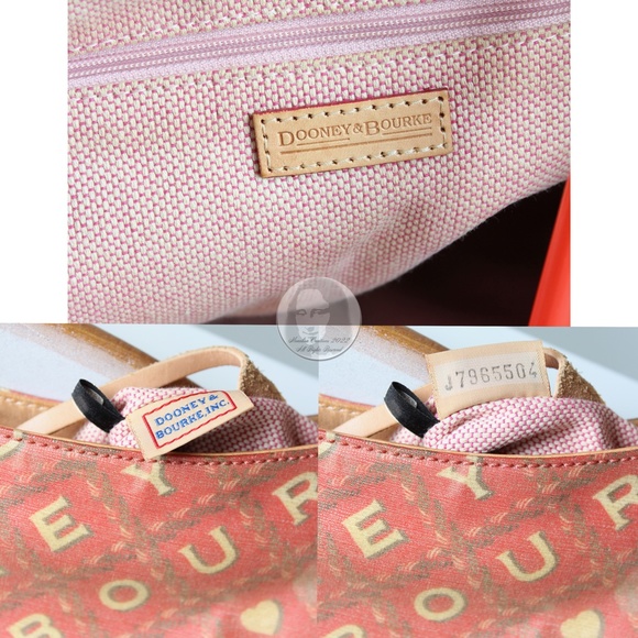 Dooney & Bourke Hobo Bag Crossword Collection Scrabble Canvas Vachetta Trim - Picture 8 of 10